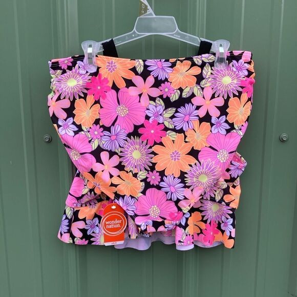 Girls Flounce Bikini & Unicorn One Piece Swimsuit Bathing Suit 2-Pack XL Plus - Picture 3 of 11